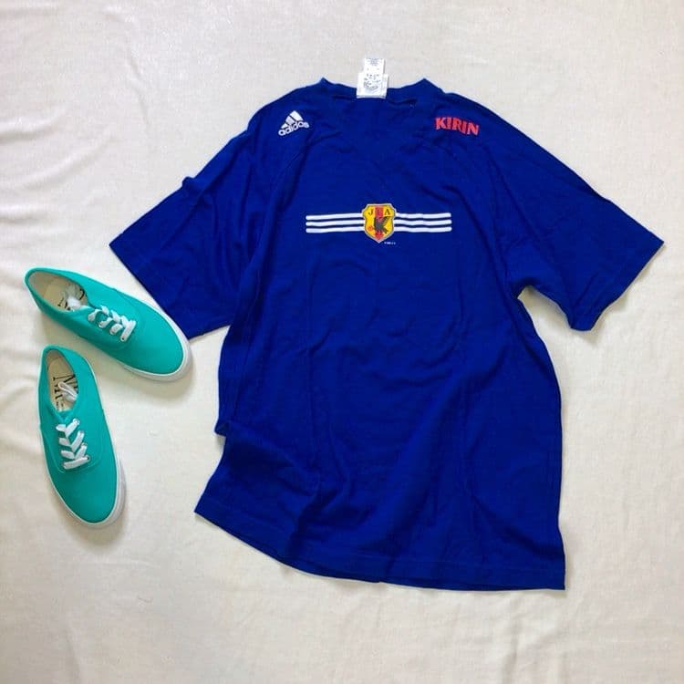 adidas サッカー日本代表 Tシャツ ブルーの写真2枚目