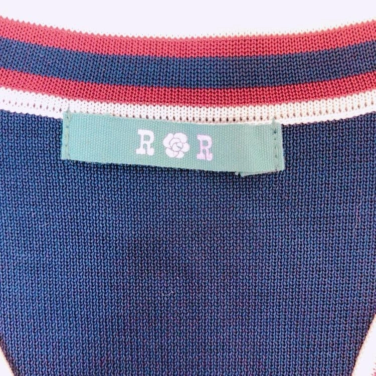 R&R ニットベスト セットアップ ネイビーの写真6枚目