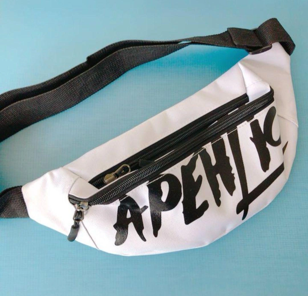APELK ボディバッグ ウエストポーチ ホワイト ブラック