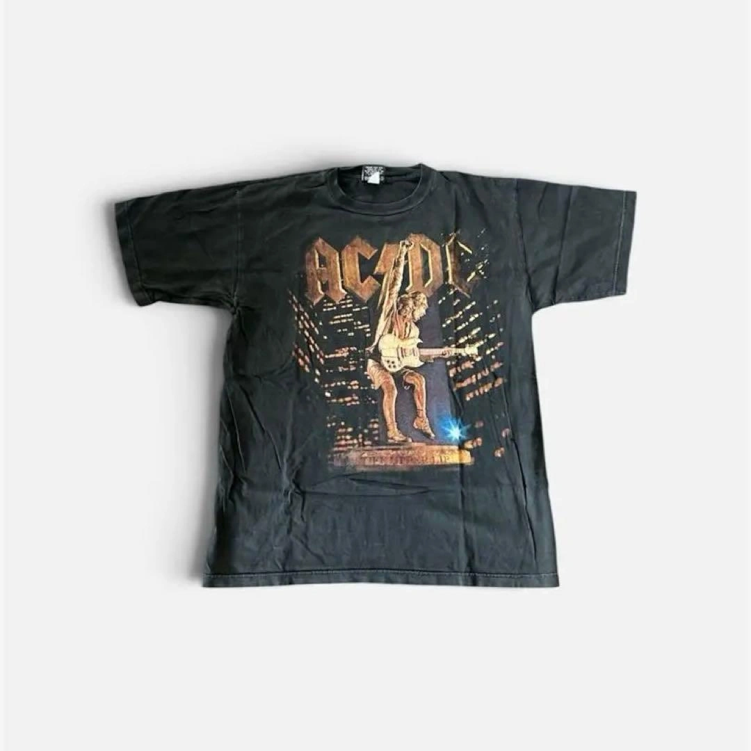 【00s】AC/DC Stiff Upper Lip Tシャツ XL 黒フェード