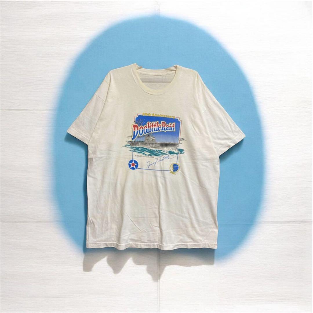 【ヴィンテージ】90sドーリットル空襲 50周年記念 ミリタリー Tシャツ XLの写真2枚目