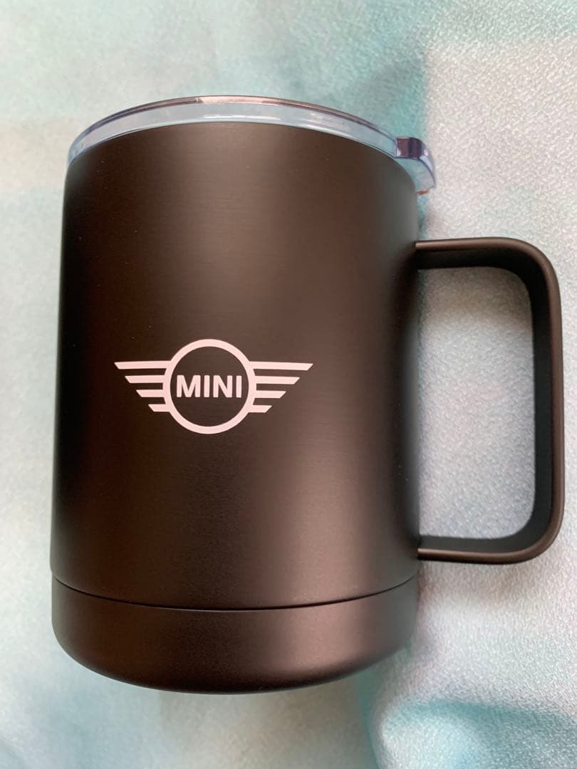 【未使用】MINIクーパー ステンレスマグカップ ブラック　キャップ付きの写真3枚目