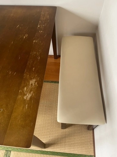 幸家具会館 ダイニングセット チェア2脚 ベンチの写真3枚目