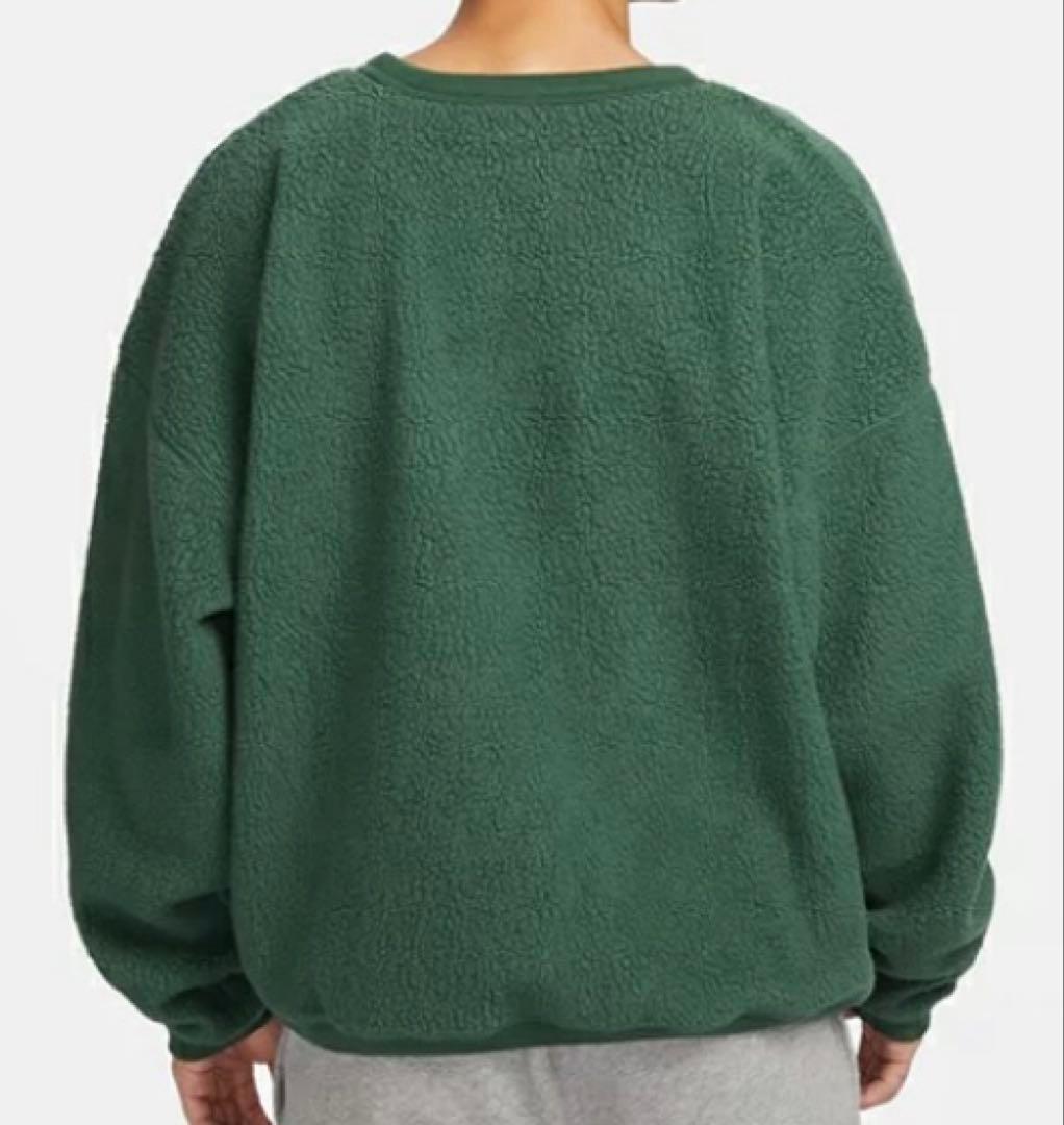 新品【2XL】NIKE Big size フリース ボア トレーナー グリーンの写真4枚目