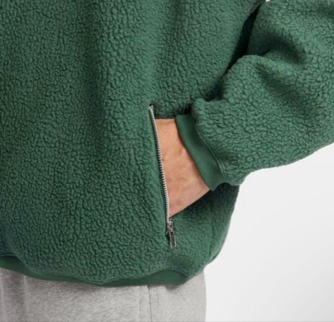 新品【2XL】NIKE Big size フリース ボア トレーナー グリーンの写真7枚目