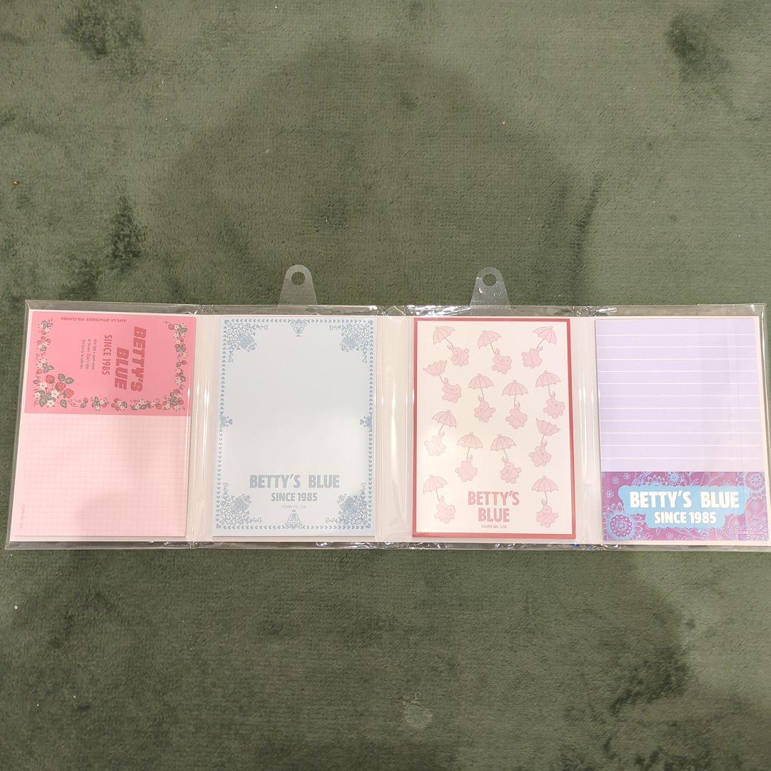 【新品】平成レトロ BETTY'S BLUE メモ帳 レターセット 2セットの写真5枚目