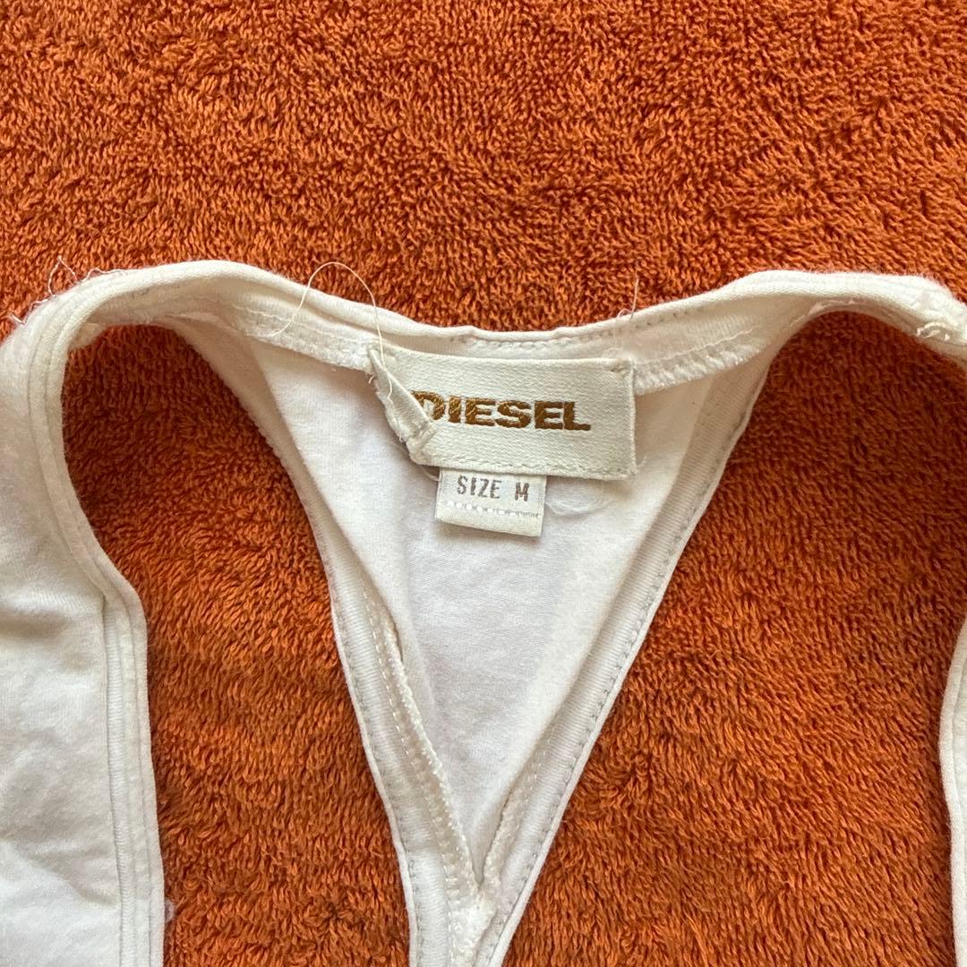 DIESEL タンクトップ ブレイブマン Mサイズ クリーム バッククロスの写真3枚目