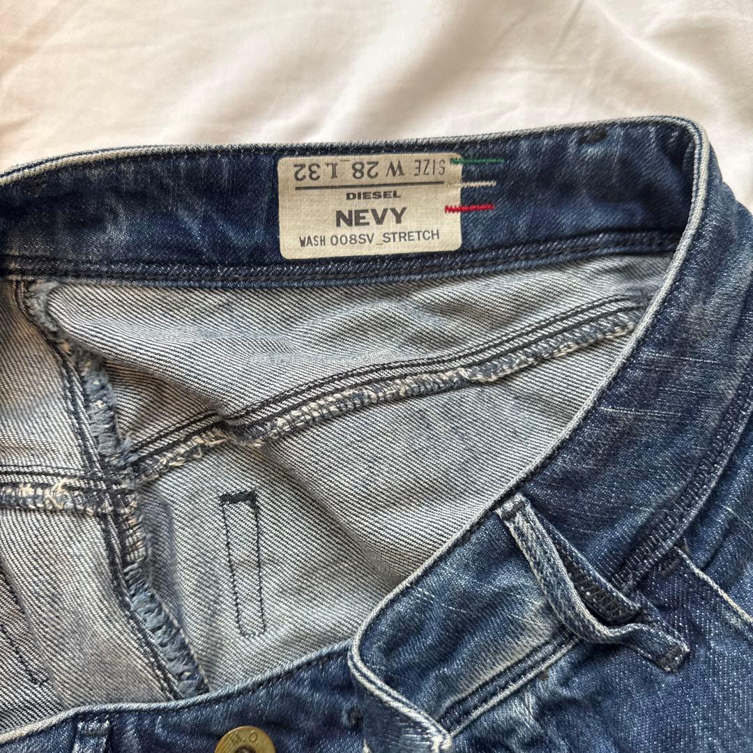 DIESEL ディーゼル NEVY ストレートデニム 28インチ インディゴの写真4枚目
