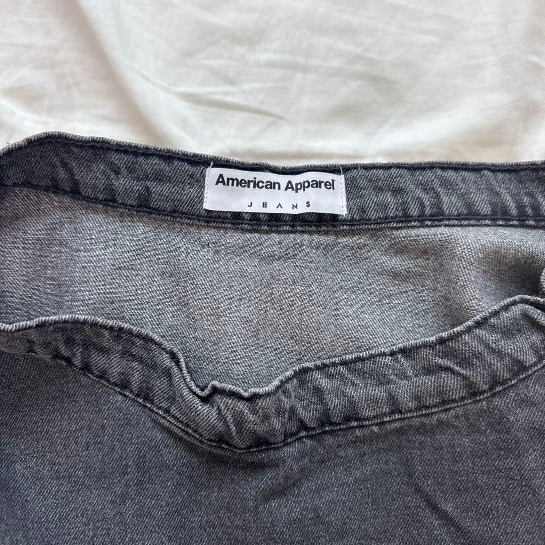 American Apparel アメアパ デニムミニスカート M ブラックの写真3枚目