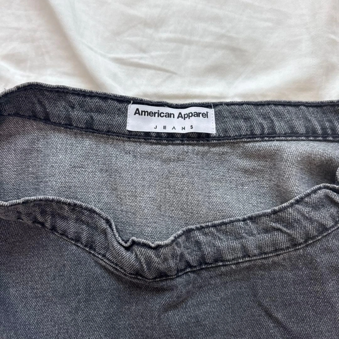 American Apparel アメアパ デニムミニスカート M ブラックの写真3枚目