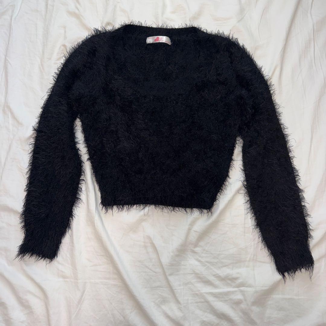 American Apparel アメアパ ニット M ブラック ショート丈
