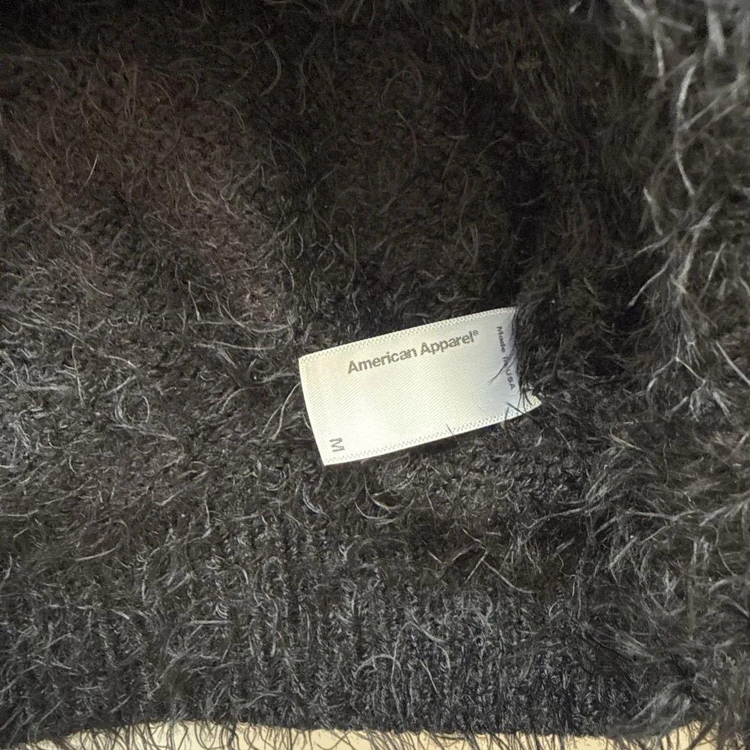 American Apparel アメアパ ニット M ブラック ショート丈の写真4枚目