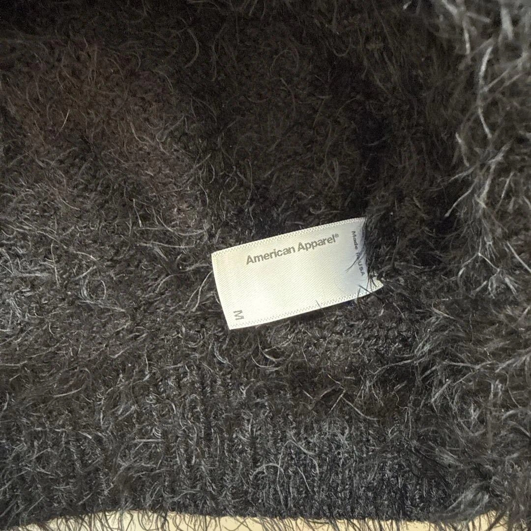 American Apparel アメアパ ニット M ブラック ショート丈の写真4枚目