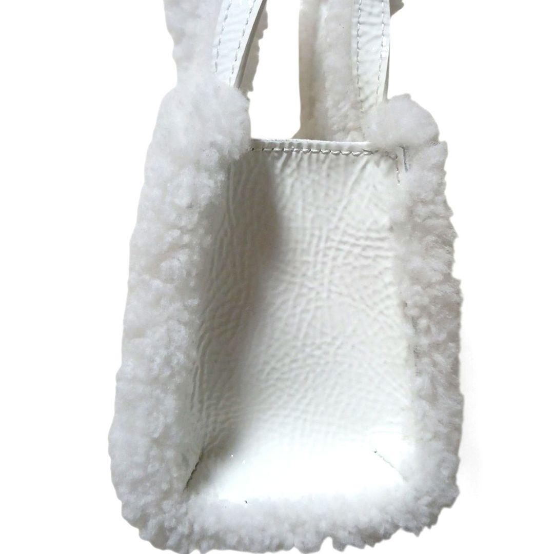 UGG × TELFAR ミニトートバッグ ホワイト 2WAY シープスキンの写真5枚目