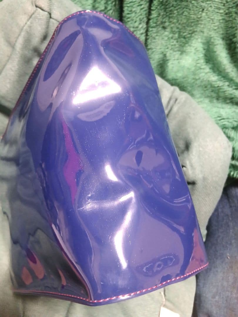 キタムラK2 トートバッグ ネイビー エナメル ビニール Kマーク 極美品の写真6枚目