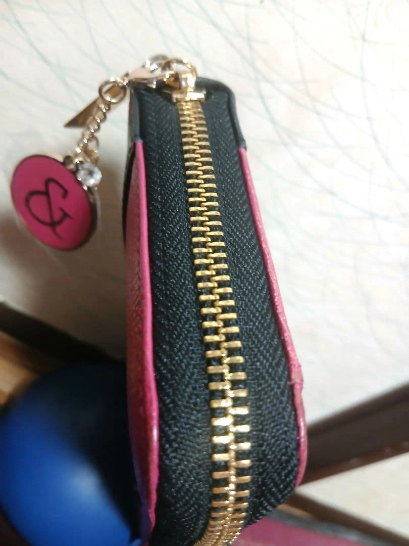 PINKY&DIANNE デュアリティ 長財布 ラウンドファスナー 牛革 ピンクの写真3枚目