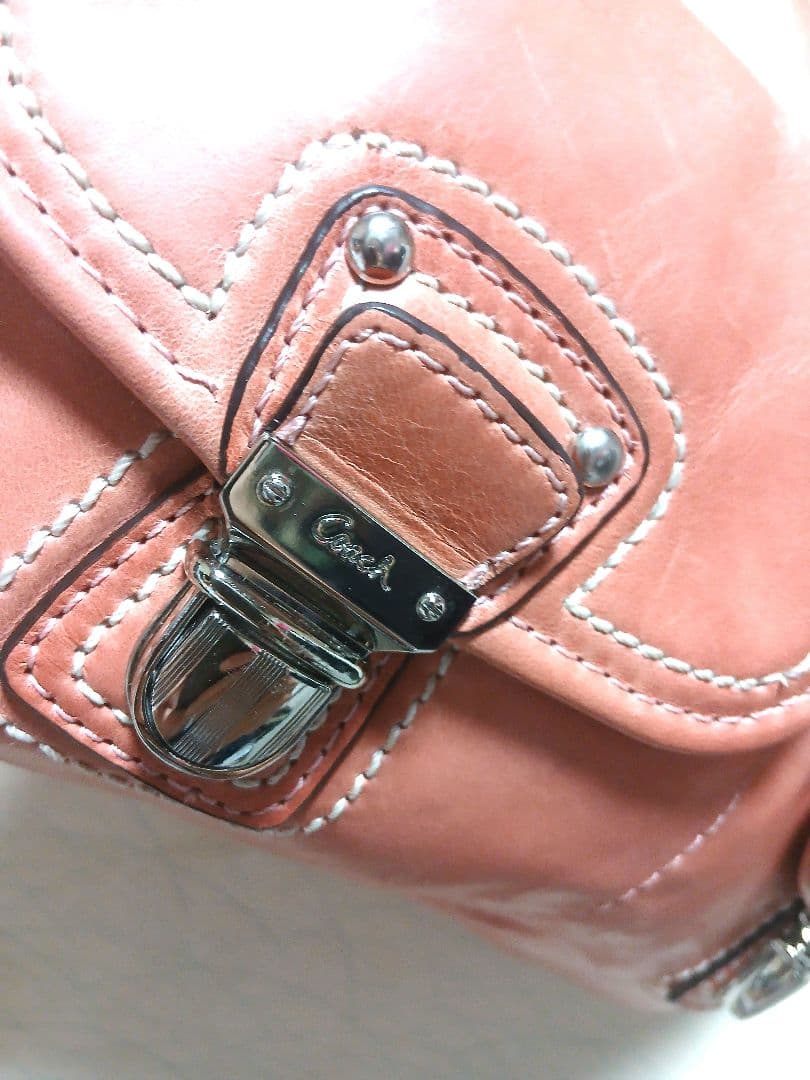 COACH コーチ 18996 ショルダーバッグ レザー ピンク レディースの写真9枚目
