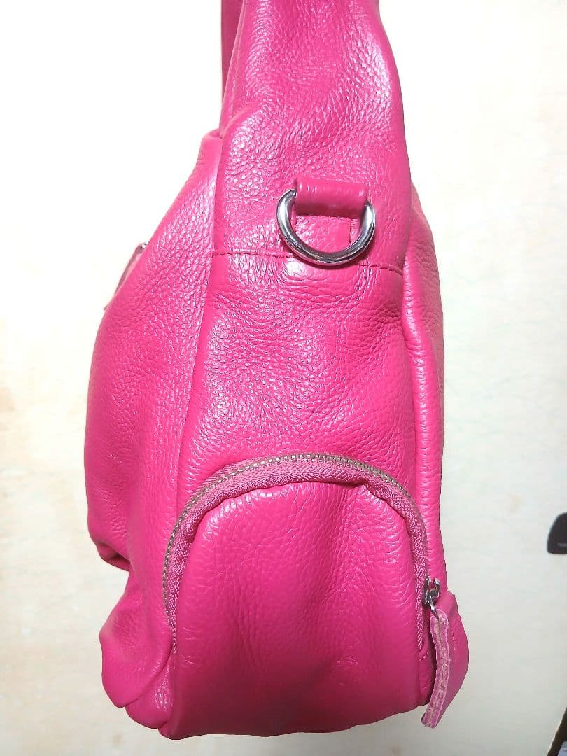 DuDu dudubags ドゥドゥバッグス レザー 2WAY ピンク 大容量の写真4枚目