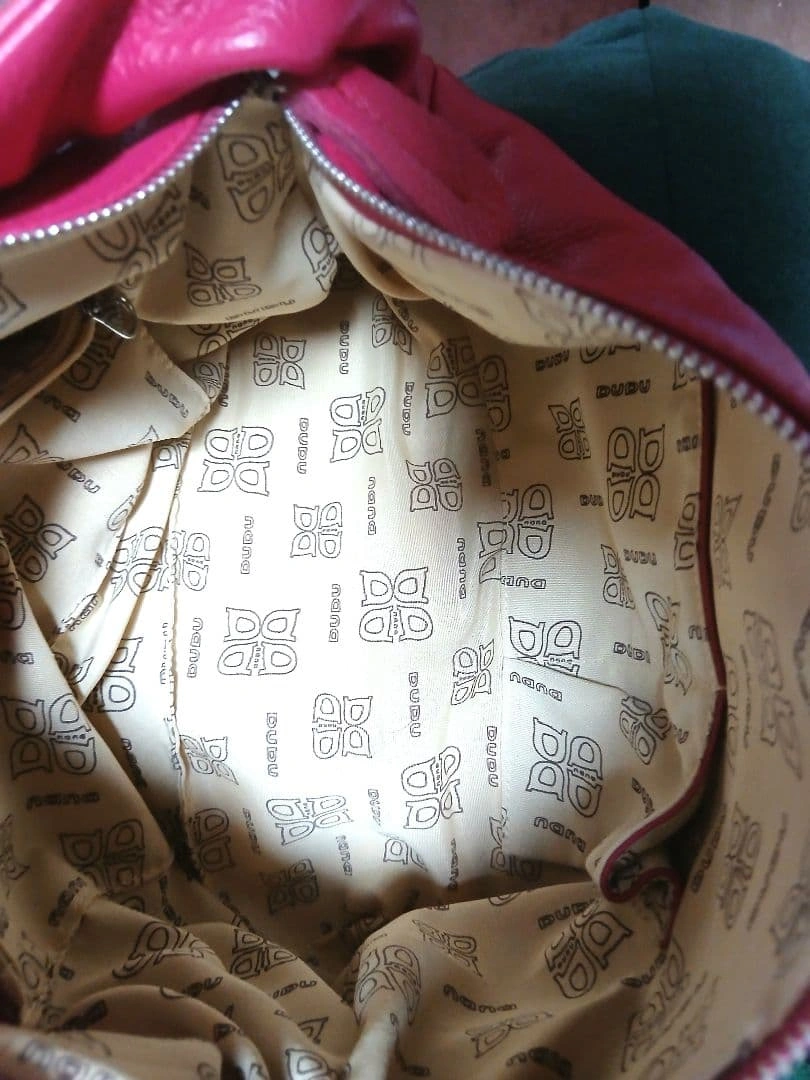 DuDu dudubags ドゥドゥバッグス レザー 2WAY ピンク 大容量の写真10枚目