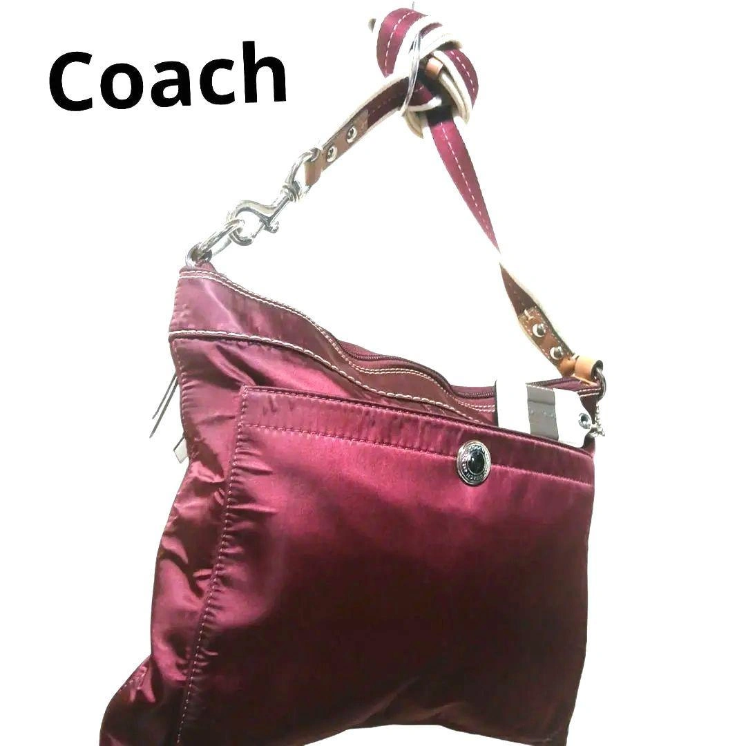 COACH コーチ F13329 ハンプトンズ ナイロン ショルダーバッグ