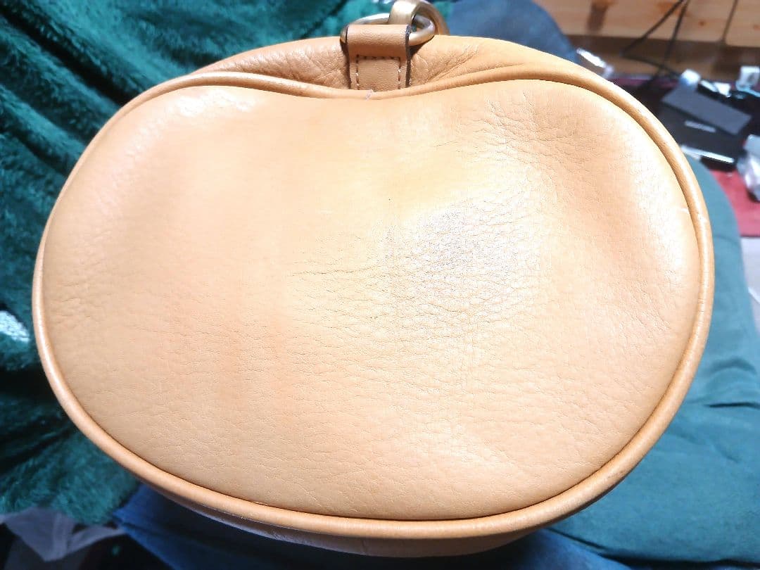 SAZABY サザビー 2WAY レザー ショルダーバッグ ボストン キャメルの写真4枚目
