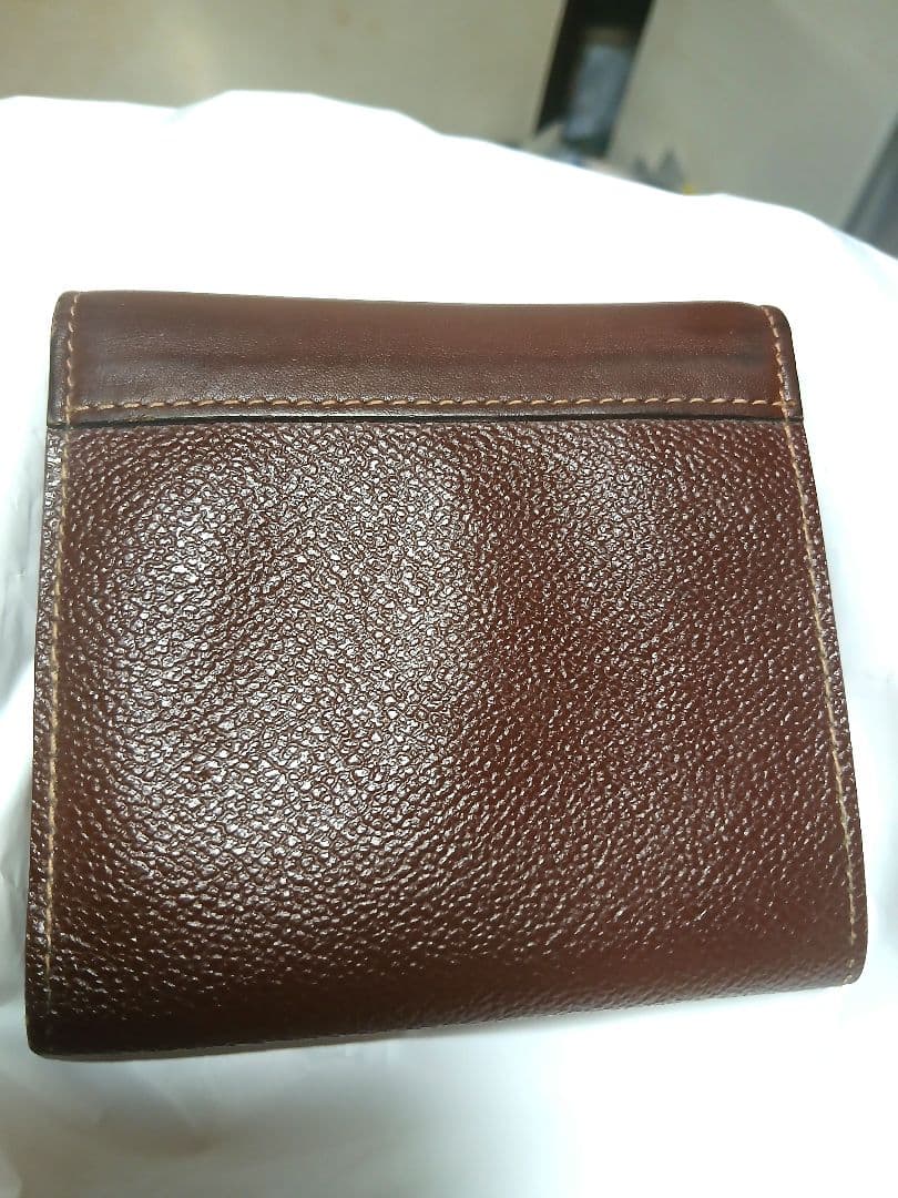 TRUSSARDI トラサルディ 三つ折り財布 レザー ブラウン イタリア製の写真2枚目