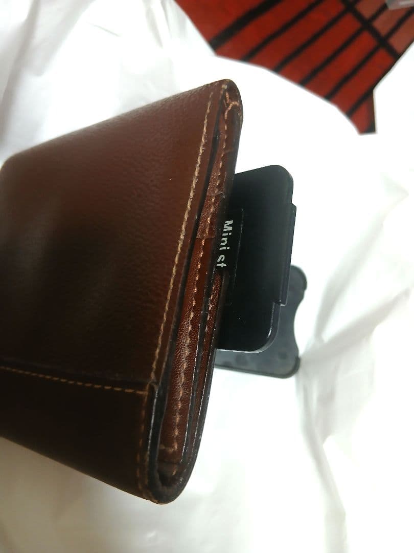 TRUSSARDI トラサルディ 三つ折り財布 レザー ブラウン イタリア製の写真4枚目