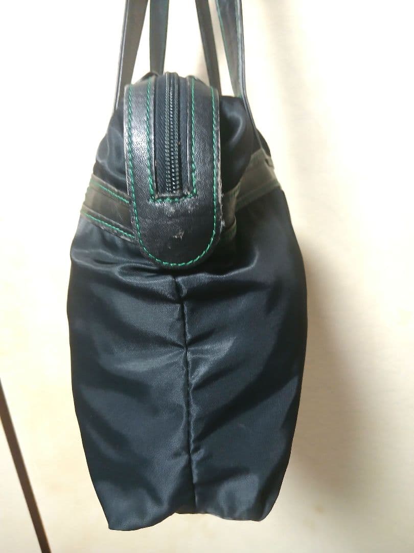 BALLY バリー ヴィンテージ ナイロン トートバッグ 黒 Bロゴ レディースの写真6枚目
