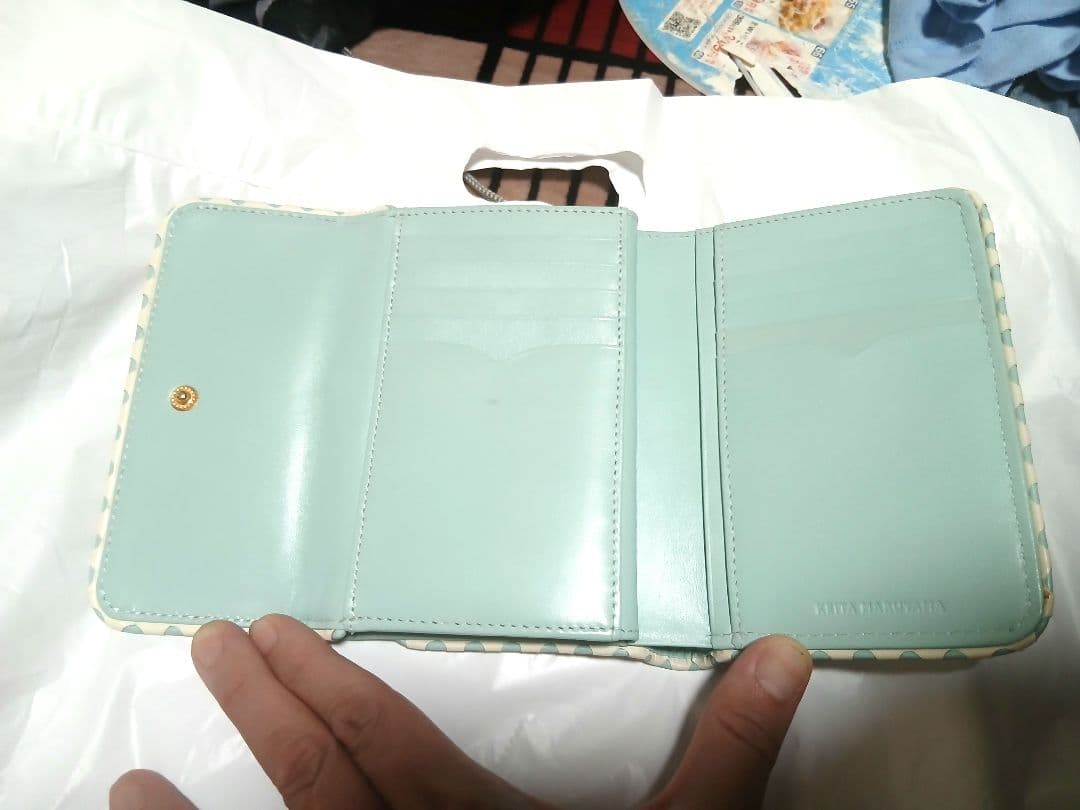 KEITA MARUYAMA ケイタマルヤマ 三つ折り財布 がま口 レザー 型押の写真6枚目