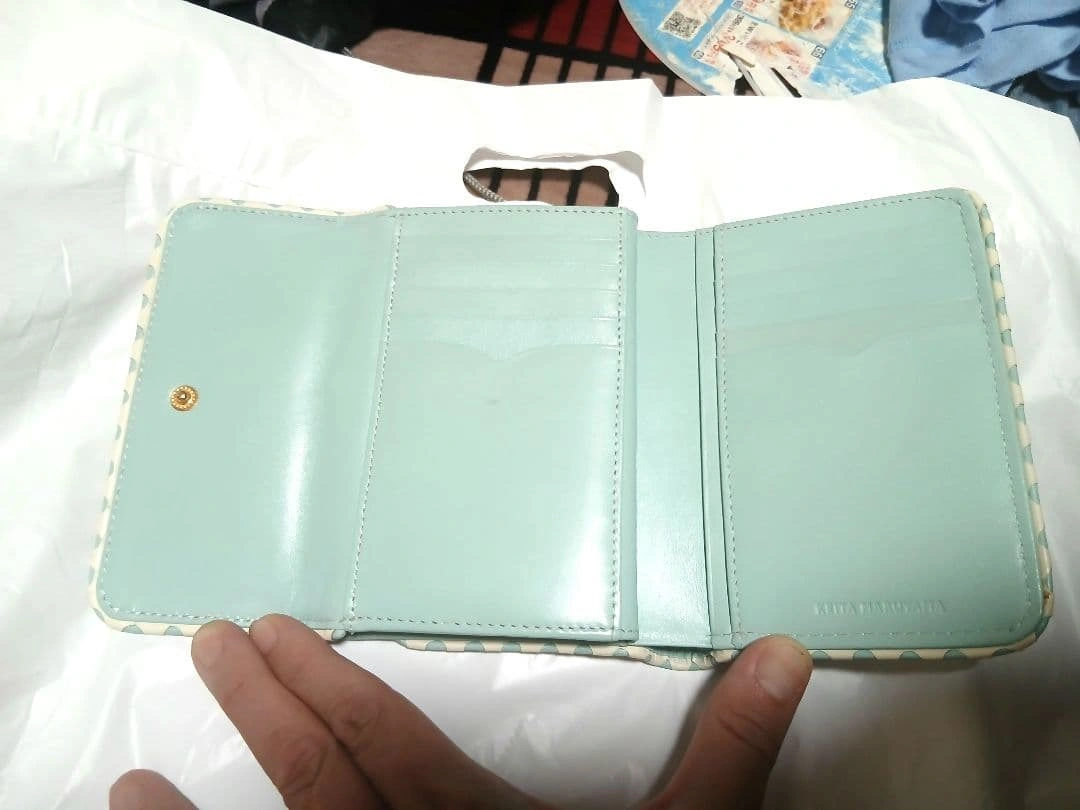 KEITA MARUYAMA ケイタマルヤマ 三つ折り財布 がま口 レザー 型押の写真6枚目