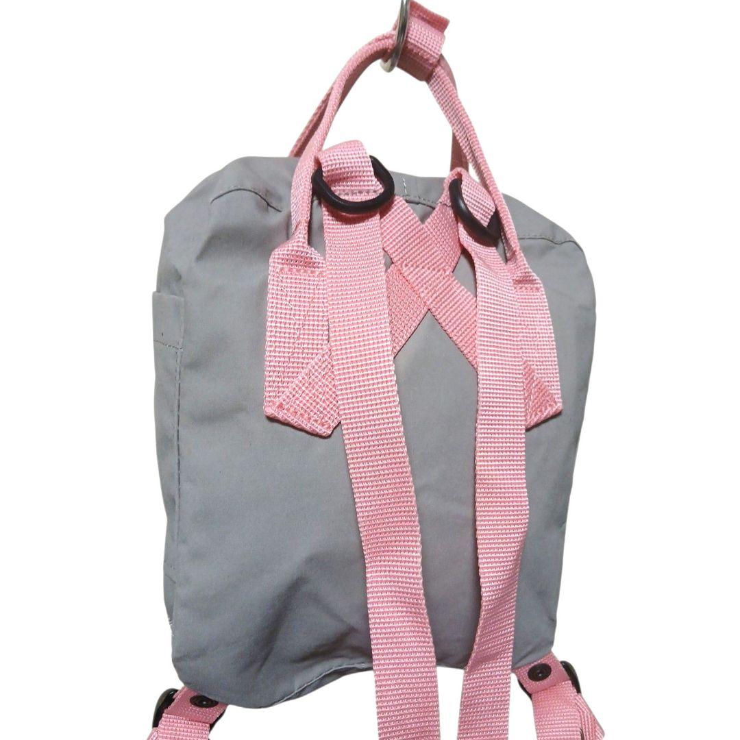 FJALLRAVEN カンケン Mini 7L Fog Pink グレー×ピンクの写真2枚目