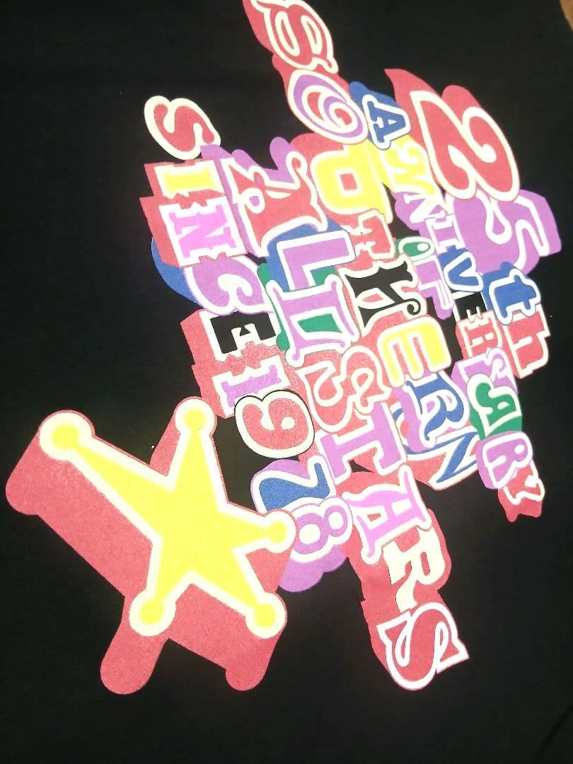 サザンオールスターズ 25周年記念 2003年 公式 Tシャツ ブラック Lの写真2枚目