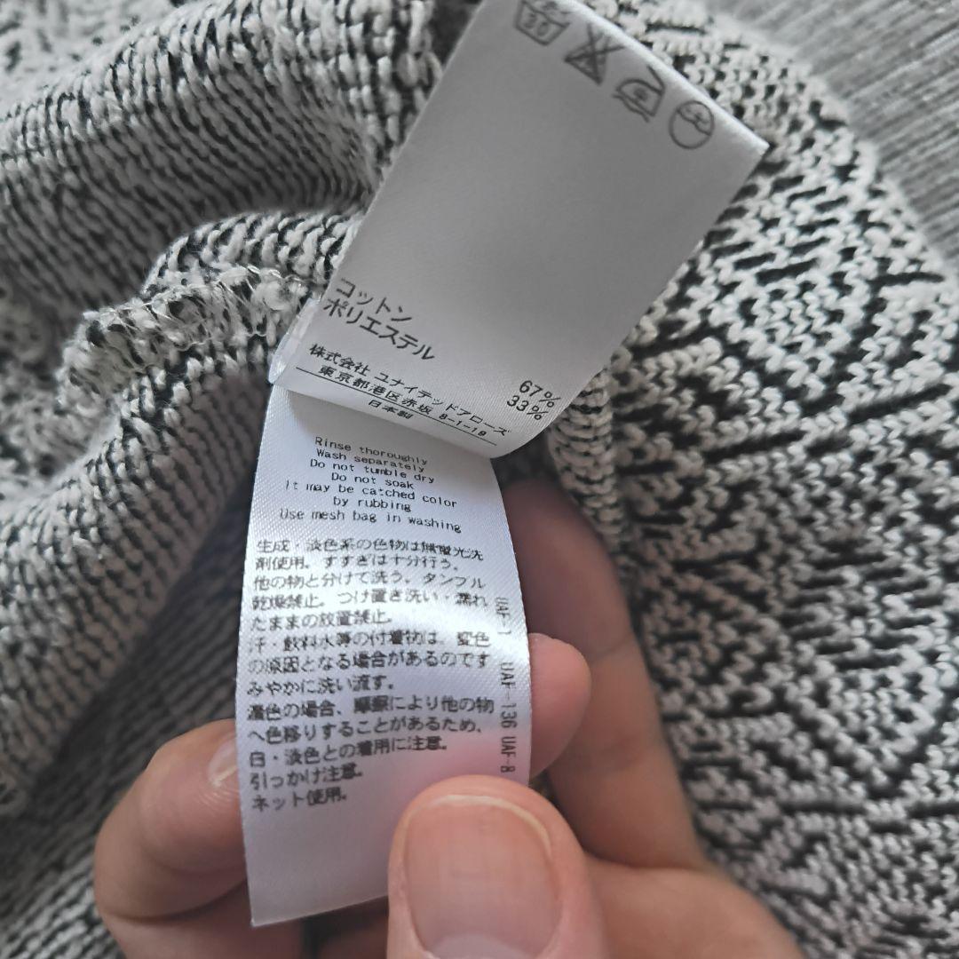 UNITED ARROWS エスニックジャカードボートネック7分袖プルオーバーの写真3枚目