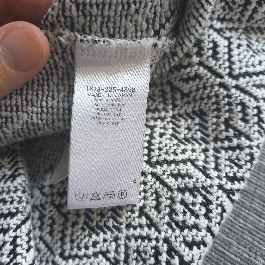 UNITED ARROWS エスニックジャカードボートネック7分袖プルオーバーの写真4枚目