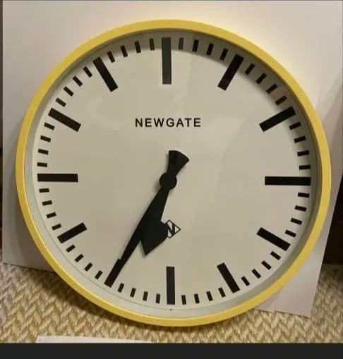 NEWGATE ニューゲート 掛け時計 イエロー レイルウェイクロック イギリス