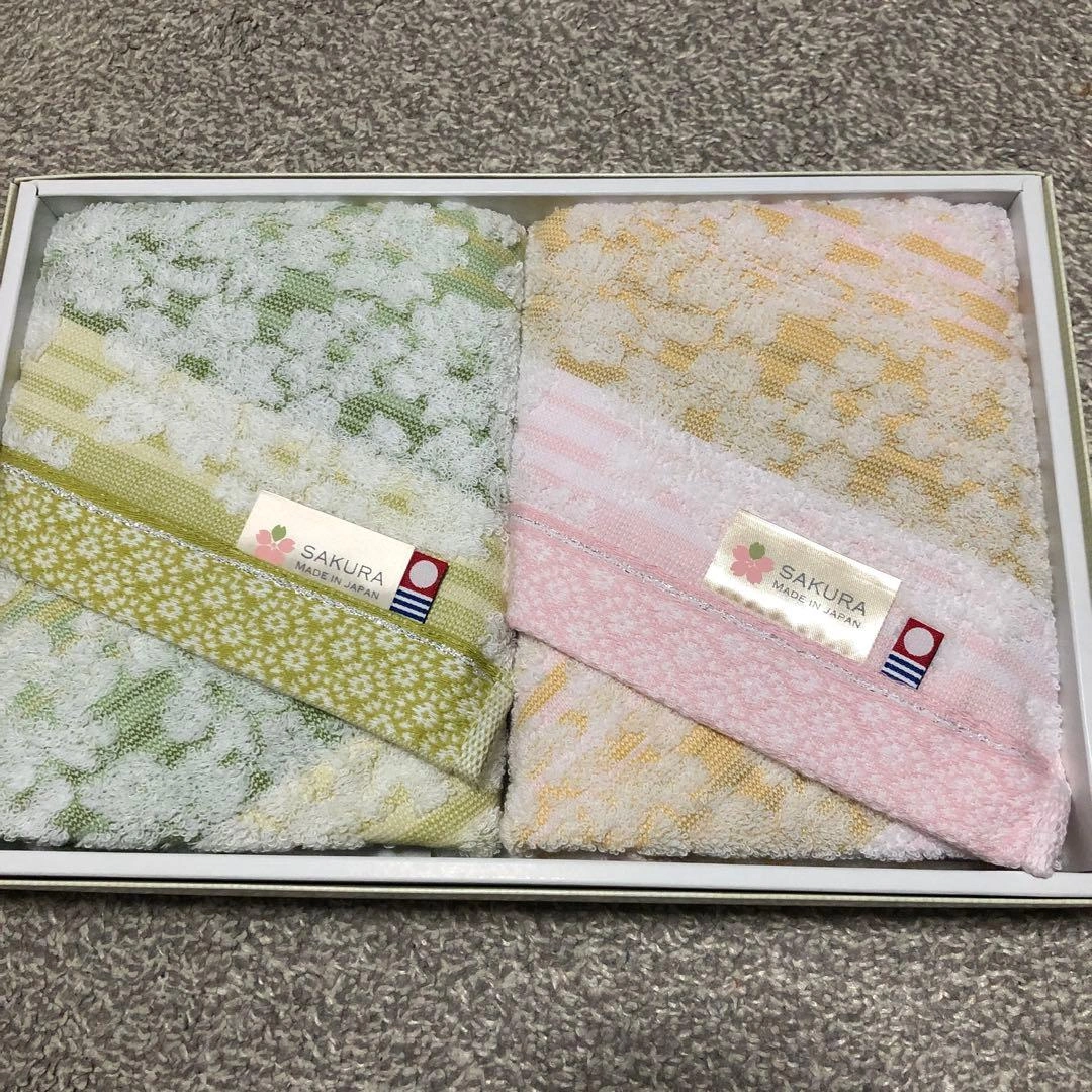 今治製タオルフェイスタオル Sakura 二色セット
