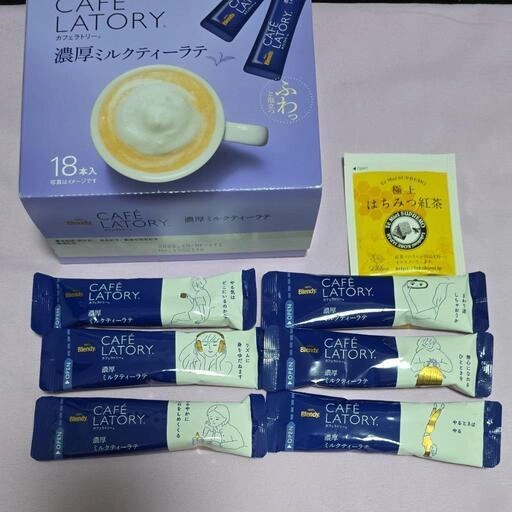 AGF ブレンディ カフェラトリー 濃厚ミルクティーラテ 6本 + 極上はちみつ紅茶 1袋