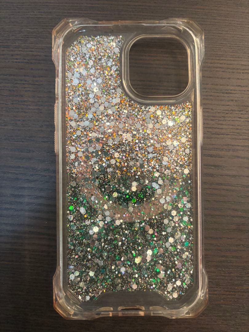 iPhone15用 グリッターケース ホルダー付きの写真2枚目