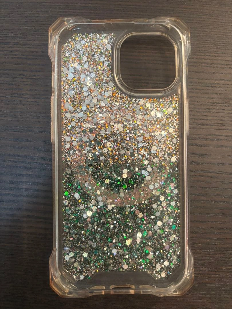 iPhone15用 グリッターケース ホルダー付きの写真2枚目