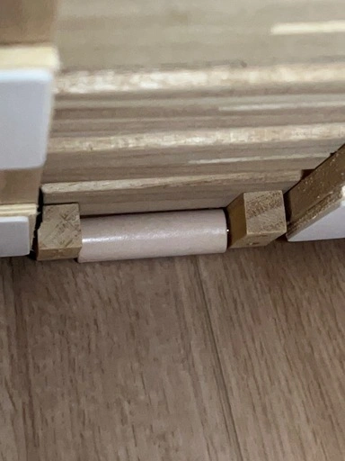 【0円・無料】木製すのこ 2枚連結/約100×70cm×2/ローラー付きの写真4枚目