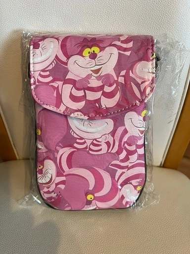 【新品・未使用】チェシャ猫 スマホポーチ/ショルダーポーチ ピンク 1,000円