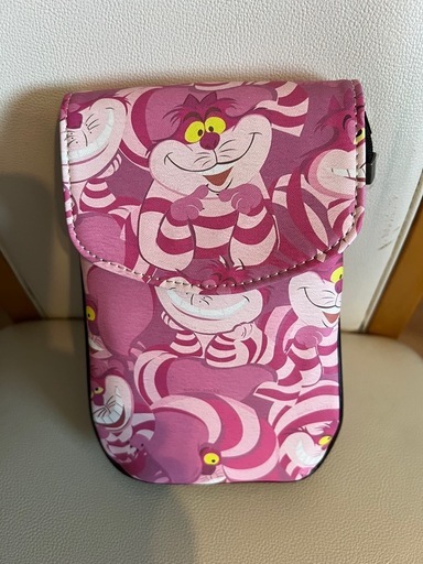 【新品・未使用】チェシャ猫 スマホポーチ／ショルダーポーチ ピンク 1,000円の写真5枚目