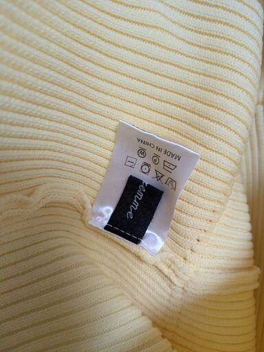 【La-gemme】※未使用品※ラジエム イレギュラーヘム ペプラム Vネック リブニット カーディガン(半袖)の写真3枚目