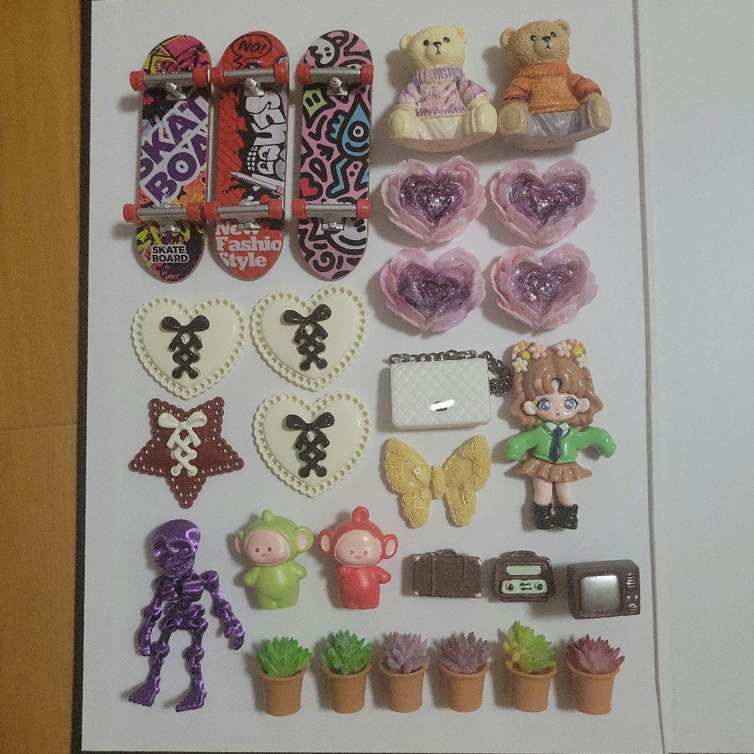 デコパーツ まとめ売り スケートボード クマ 雑貨 ハンドメイド