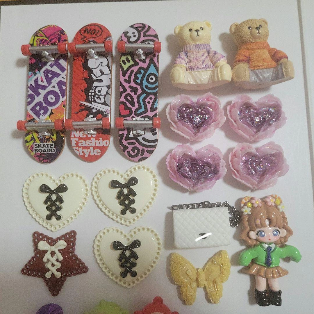 デコパーツ まとめ売り スケートボード クマ 雑貨 ハンドメイドの写真2枚目