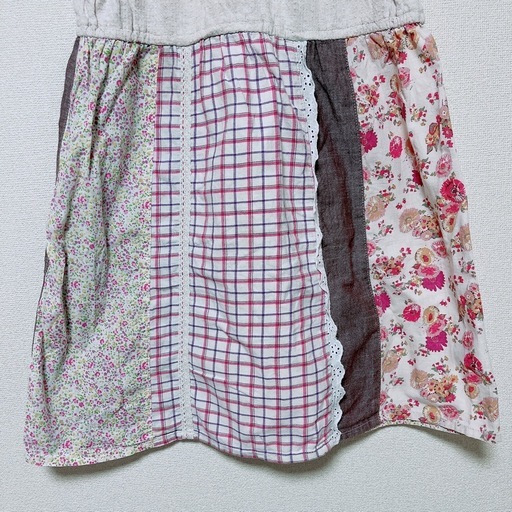 Biquette Club キムラタン ワンピース 120 パッチワーク風の写真2枚目