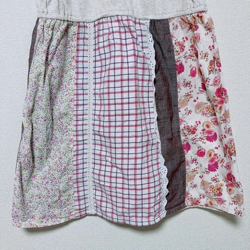 Biquette Club キムラタン ワンピース 120 パッチワーク風の写真2枚目