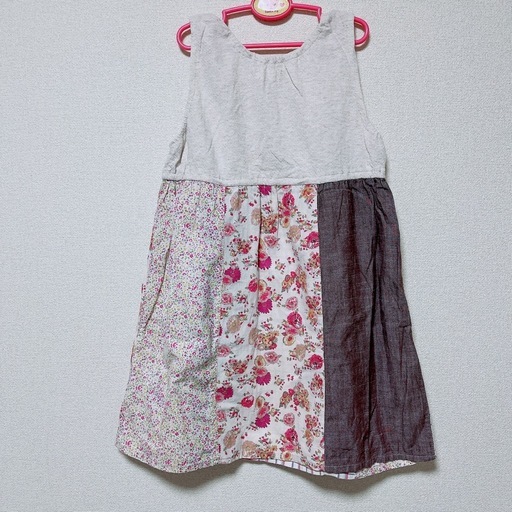 Biquette Club キムラタン ワンピース 120 パッチワーク風の写真3枚目