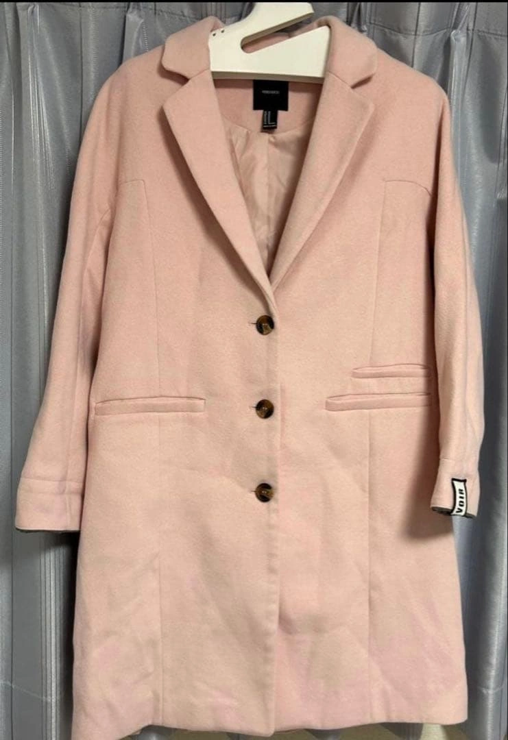 FOREVER 21 フォーエバー21 ピンク ロングコートチェスターコート M