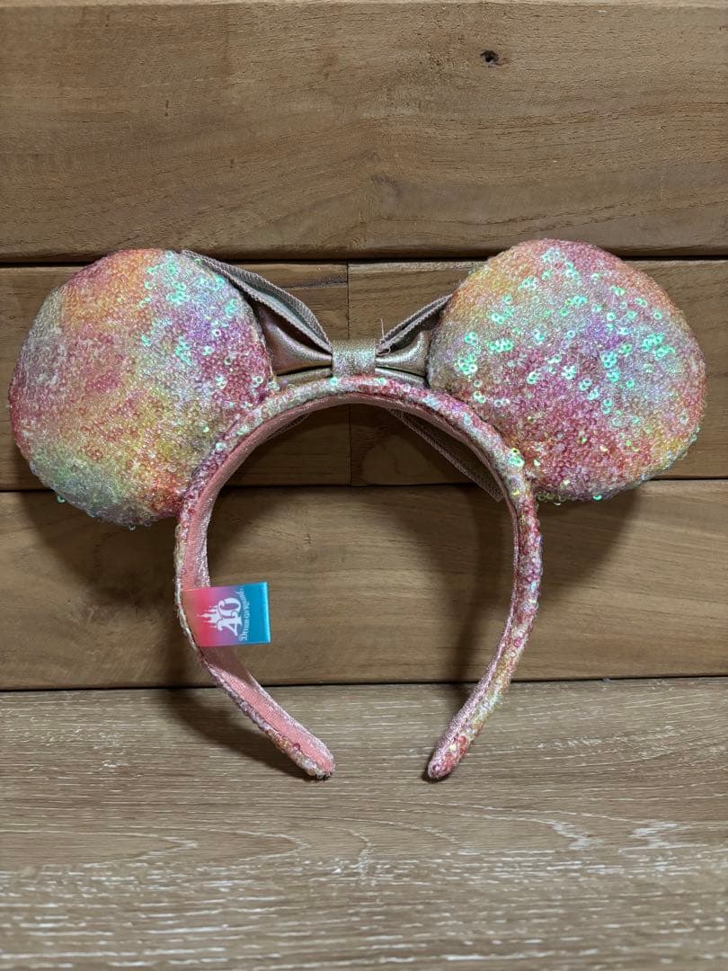 ディズニー ミッキー耳カチューシャ 40周年記念　グラデーションカラーの写真2枚目